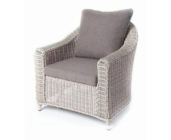 "Кон Панна" кресло из искусственного ротанга, цвет бежевый | Интернет магазин мебели и декора LifeDekor