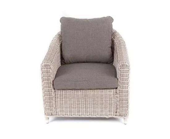 "Кон Панна" кресло из искусственного ротанга, цвет бежевый, изображение 2 | Интернет магазин мебели и декора LifeDekor