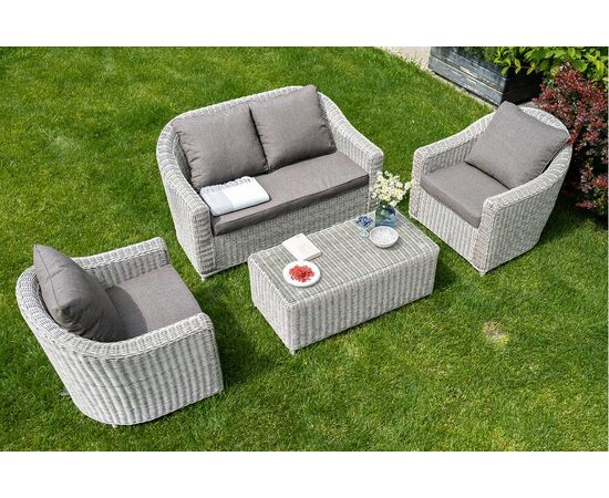 "Кон Панна" кресло из искусственного ротанга, цвет бежевый, изображение 6 | Интернет магазин мебели и декора LifeDekor