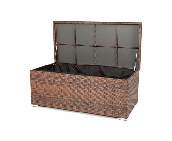 "Порту" сундук водонепроницаемый из искусственного ротанга, цвет коричневый | Интернет магазин мебели и декора LifeDekor