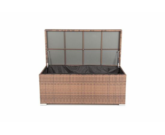 "Порту" сундук водонепроницаемый из искусственного ротанга, цвет коричневый, изображение 2 | Интернет магазин мебели и декора LifeDekor