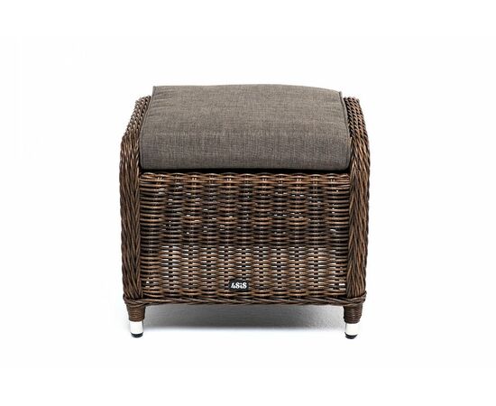 "Толедо" пуф плетеный, цвет коричневый, изображение 2 | Интернет магазин мебели и декора LifeDekor