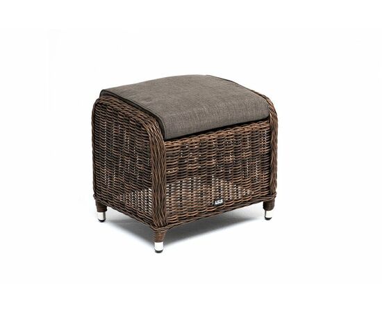 "Толедо" пуф плетеный, цвет коричневый, изображение 3 | Интернет магазин мебели и декора LifeDekor