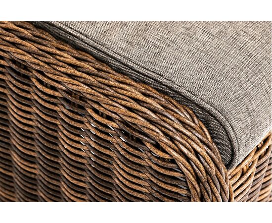 "Толедо" пуф плетеный, цвет коричневый, изображение 5 | Интернет магазин мебели и декора LifeDekor