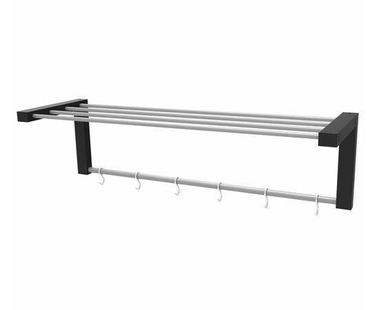 Вешалка настенная Вестон венге/металлик | Интернет магазин мебели и декора LifeDekor