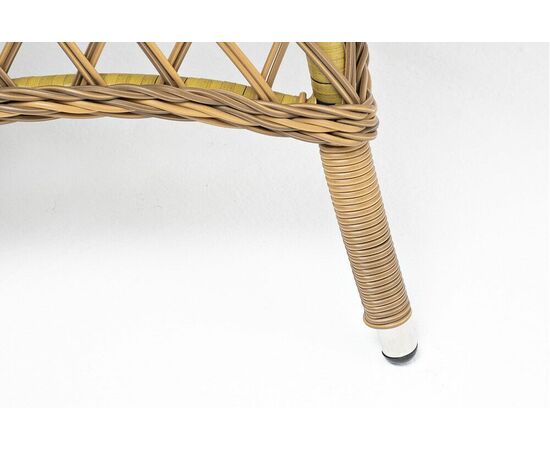 "Эспрессо" плетеный круглый стол, диаметр 80 см, цвет соломенный, изображение 5 | Интернет магазин мебели и декора LifeDekor