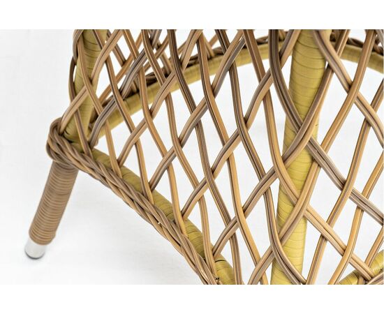 "Эспрессо" плетеный круглый стол, диаметр 80 см, цвет соломенный, изображение 7 | Интернет магазин мебели и декора LifeDekor