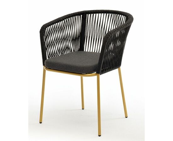 "Канны" диван модульный плетеный из роупа, каркас алюминий белый, роуп светло-серый круглый, ткань светло-серая, изображение 2 | Интернет магазин мебели и декора LifeDekor