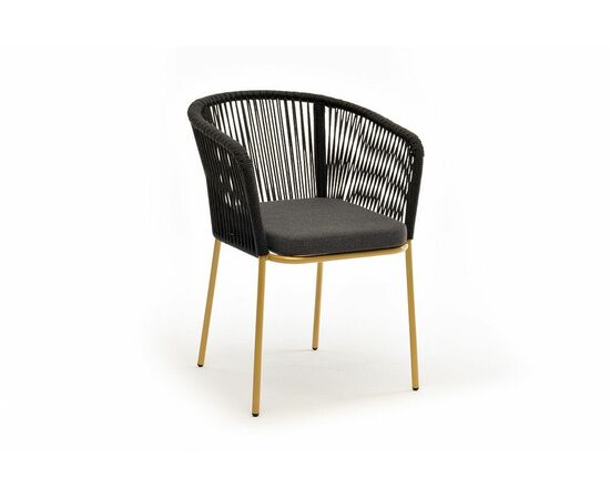 "Канны" диван модульный плетеный из роупа, каркас алюминий белый, роуп светло-серый круглый, ткань светло-серая, изображение 4 | Интернет магазин мебели и декора LifeDekor