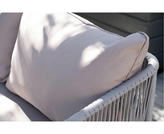 "Канны" модульная угловая лаунж-зона из роупа (веревки), цвет светло-серый, изображение 10 | Интернет магазин мебели и декора LifeDekor