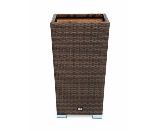 "Капучино" кашпо для цветов плетеное из искусственного ротанга, цвет коричневый, изображение 2 | Интернет магазин мебели и декора LifeDekor