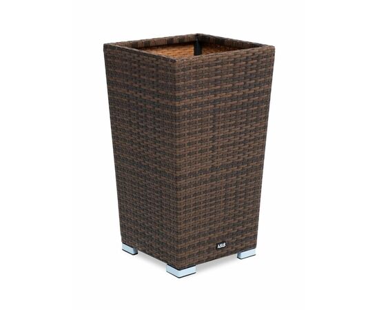 "Капучино" кашпо для цветов плетеное из искусственного ротанга, цвет коричневый, изображение 3 | Интернет магазин мебели и декора LifeDekor