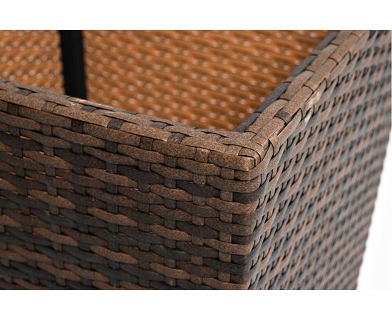 "Капучино" кашпо для цветов плетеное из искусственного ротанга, цвет коричневый, изображение 4 | Интернет магазин мебели и декора LifeDekor