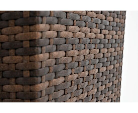 "Капучино" кашпо для цветов плетеное из искусственного ротанга, цвет коричневый, изображение 5 | Интернет магазин мебели и декора LifeDekor