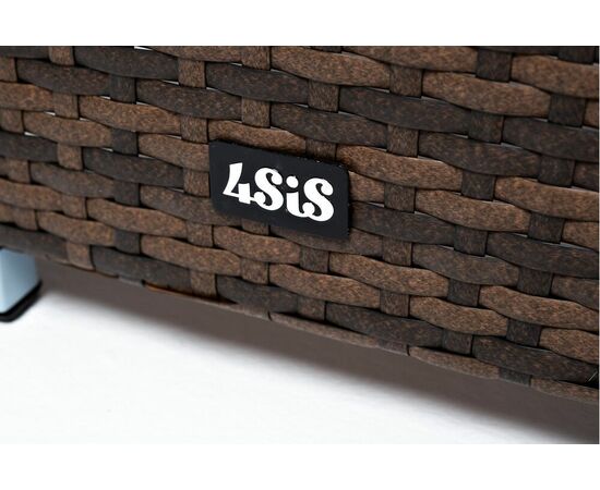 "Капучино" кашпо для цветов плетеное из искусственного ротанга, цвет коричневый, изображение 7 | Интернет магазин мебели и декора LifeDekor