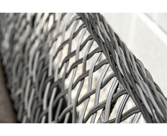 "Катания" обеденная группа плетеная на 4 персоны, цвет графит, изображение 8 | Интернет магазин мебели и декора LifeDekor