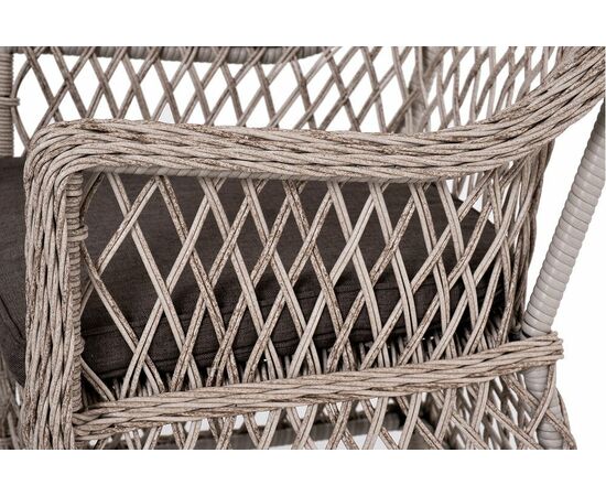 "Катания" обеденная группа плетеная на 6 персон, цвет бежевый, изображение 6 | Интернет магазин мебели и декора LifeDekor