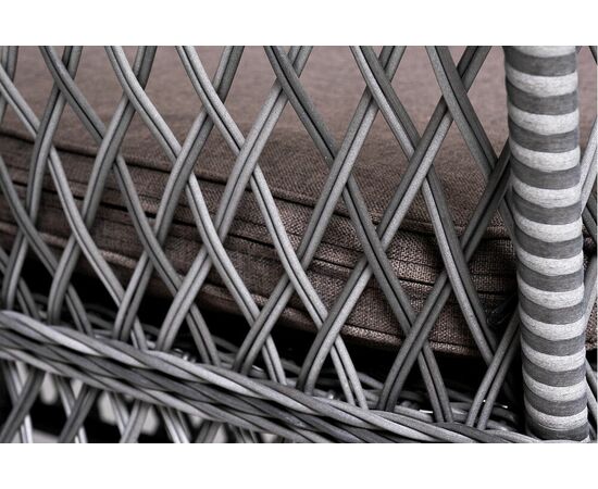 "Катания" обеденная группа плетеная на 6 персон, цвет графит, изображение 6 | Интернет магазин мебели и декора LifeDekor