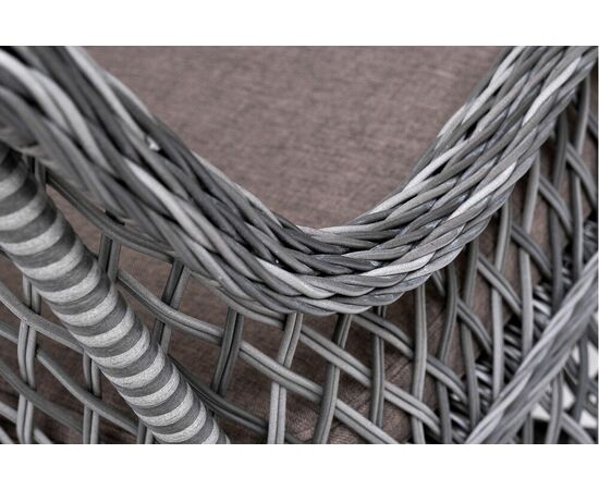 "Катания" обеденная группа плетеная на 6 персон, цвет графит, изображение 7 | Интернет магазин мебели и декора LifeDekor