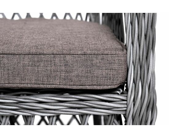 "Катания" обеденная группа плетеная на 6 персон, цвет графит, изображение 8 | Интернет магазин мебели и декора LifeDekor