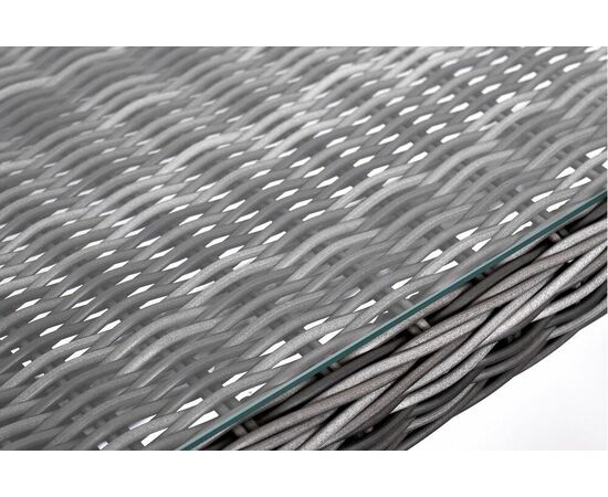 "Катания" обеденная группа плетеная на 6 персон, цвет графит, изображение 9 | Интернет магазин мебели и декора LifeDekor