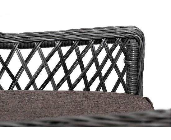 "Катания" обеденная группа плетеная на 6 персон, цвет графит, изображение 10 | Интернет магазин мебели и декора LifeDekor