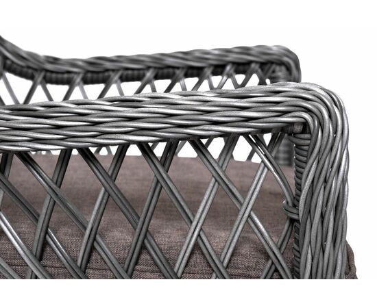 "Катания" обеденная группа плетеная на 6 персон, цвет графит, изображение 12 | Интернет магазин мебели и декора LifeDekor