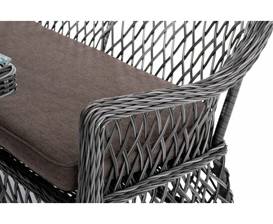 "Катания" обеденная группа плетеная на 6 персон, цвет графит, изображение 13 | Интернет магазин мебели и декора LifeDekor
