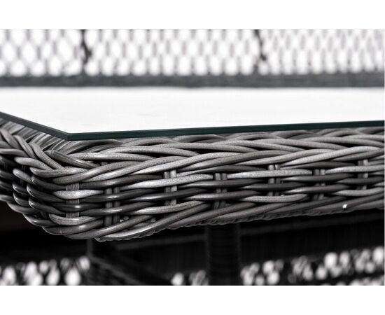 "Катания" обеденная группа плетеная на 6 персон, цвет графит, изображение 15 | Интернет магазин мебели и декора LifeDekor