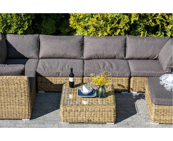 "Лунго" трансформирующийся диван из искусственного ротанга (гиацинт), цвет соломенный, изображение 17 | Интернет магазин мебели и декора LifeDekor