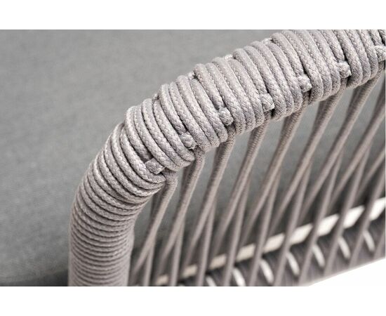 "Малага" обеденная группа на 6 персон со стульями "Марсель", каркас белый, роуп светло-серый, изображение 6 | Интернет магазин мебели и декора LifeDekor