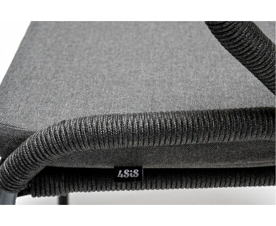 "Венето" обеденная группа на 6 персон со стульями "Милан", каркас темно-серый, роуп темно-серый, изображение 5 | Интернет магазин мебели и декора LifeDekor