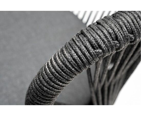 "Венето" обеденная группа на 6 персон со стульями "Милан", каркас темно-серый, роуп темно-серый, изображение 9 | Интернет магазин мебели и декора LifeDekor