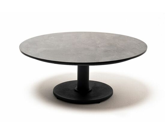 "Чили" интерьерный стол из HPL круглый Ø80 H32, цвет "серый гранит" | Интернет магазин мебели и декора LifeDekor