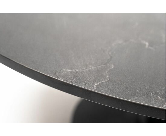 "Чили" интерьерный стол из HPL круглый Ø80 H32, цвет "серый гранит", изображение 3 | Интернет магазин мебели и декора LifeDekor