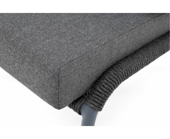 "Милан" лаунж-зона 4-местная плетеная из роупа (веревки), каркас алюминиевый серый, роуп темно-серый, изображение 5 | Интернет магазин мебели и декора LifeDekor