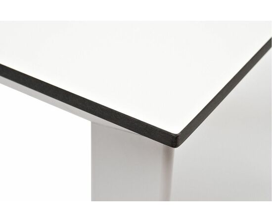 "Венето" обеденный стол из HPL 90х90см, цвет молочный, каркас белый, изображение 3 | Интернет магазин мебели и декора LifeDekor