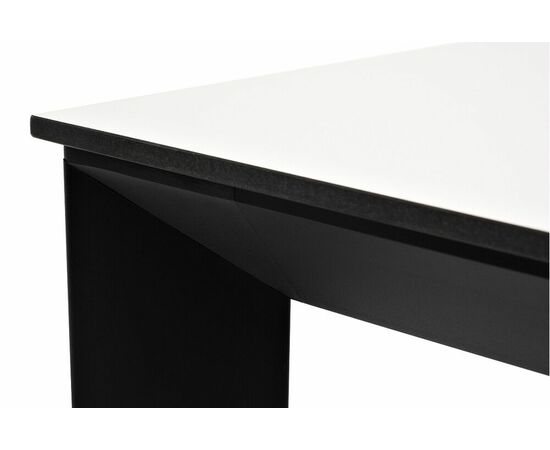 "Венето" обеденный стол из HPL 90х90см, цвет молочный, каркас черный, изображение 5 | Интернет магазин мебели и декора LifeDekor