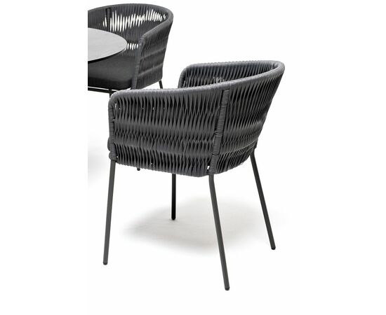 "Диего" обеденная группа на 4 персоны со стульями "Бордо" плетения колос, столешница "серый гранит", изображение 4 | Интернет магазин мебели и декора LifeDekor