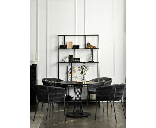 "Диего" обеденная группа на 4 персоны со стульями "Бордо" плетения колос, столешница "серый гранит", изображение 12 | Интернет магазин мебели и декора LifeDekor