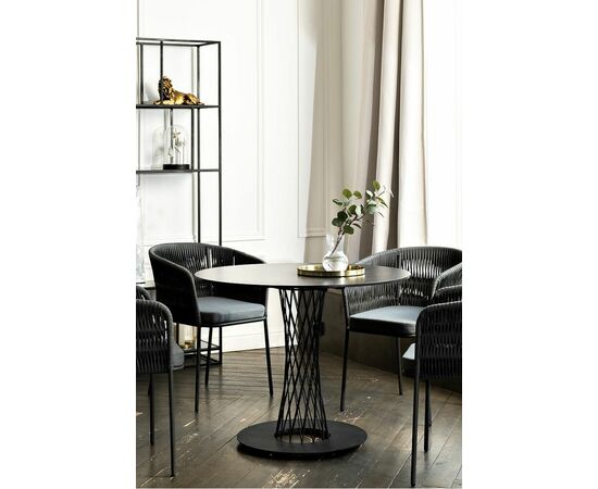 "Диего" обеденная группа на 4 персоны со стульями "Бордо" плетения колос, столешница "серый гранит", изображение 15 | Интернет магазин мебели и декора LifeDekor