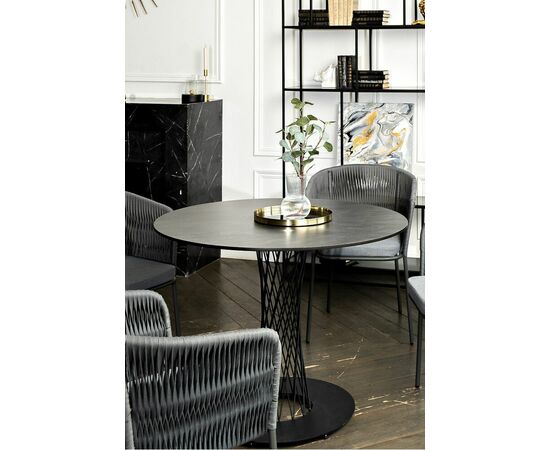 "Диего" обеденная группа на 4 персоны со стульями "Бордо" плетения колос, столешница "серый гранит", изображение 16 | Интернет магазин мебели и декора LifeDekor