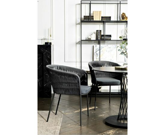 "Диего" обеденная группа на 4 персоны со стульями "Бордо" плетения колос, столешница "серый гранит", изображение 18 | Интернет магазин мебели и декора LifeDekor