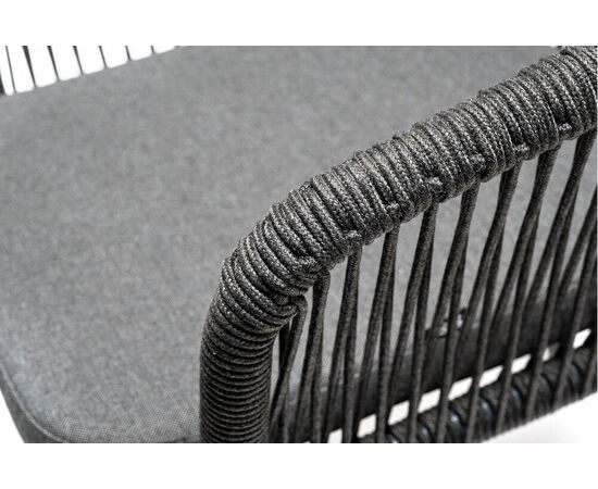 "Венето" обеденная группа на 6 персон со стульями "Марсель", каркас темно-серый, роуп темно-серый, изображение 7 | Интернет магазин мебели и декора LifeDekor