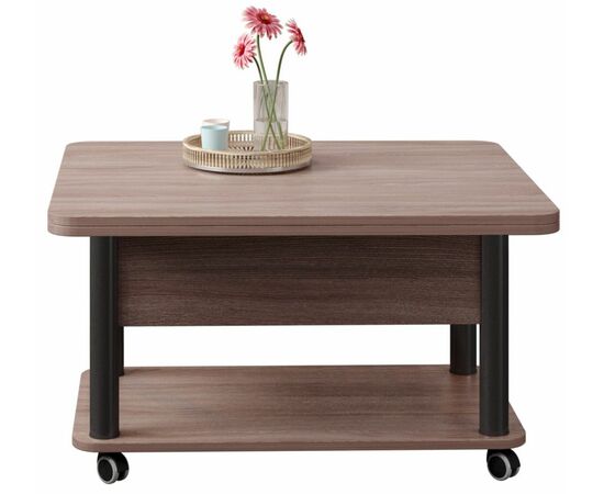 Стол-трансформер Дебют 3, Тёмный шимо/Ножки чёрные | Интернет магазин мебели и декора LifeDekor