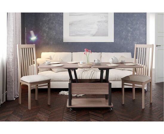 Стол-трансформер Дебют 3, Тёмный шимо/Ножки чёрные, изображение 10 | Интернет магазин мебели и декора LifeDekor