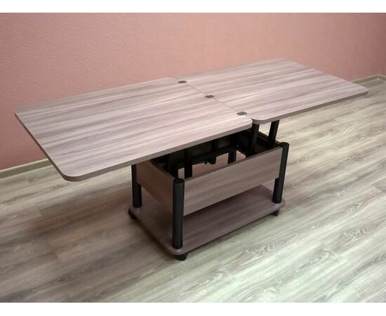 Стол-трансформер Дебют 3, Тёмный шимо/Ножки чёрные, изображение 4 | Интернет магазин мебели и декора LifeDekor