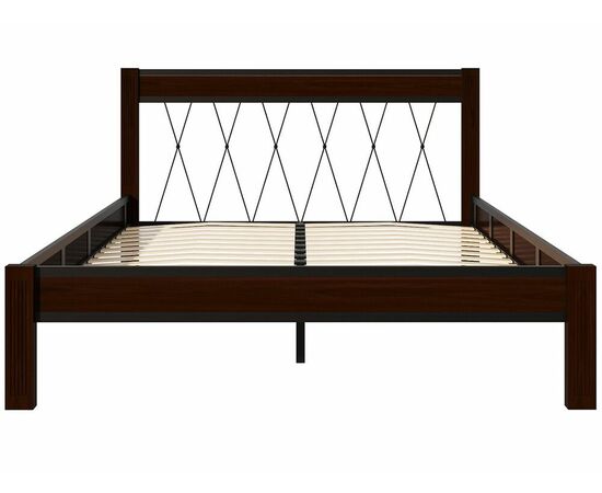 Кровать КМД 23 КАНТРИ 140 черный/шоколад, изображение 5 | Интернет магазин мебели и декора LifeDekor