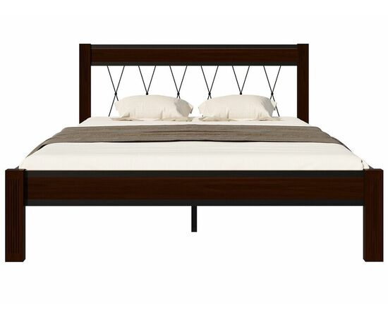 Кровать КМД 23 КАНТРИ 140 черный/шоколад | Интернет магазин мебели и декора LifeDekor