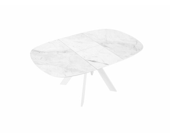 Стол DikLine BK100 Керамика Белый мрамор/подстолье белое/опоры белые, изображение 7 | Интернет магазин мебели и декора LifeDekor